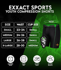 Boys Compression Shorts with Soft Athletic Cup Gray (Youth)