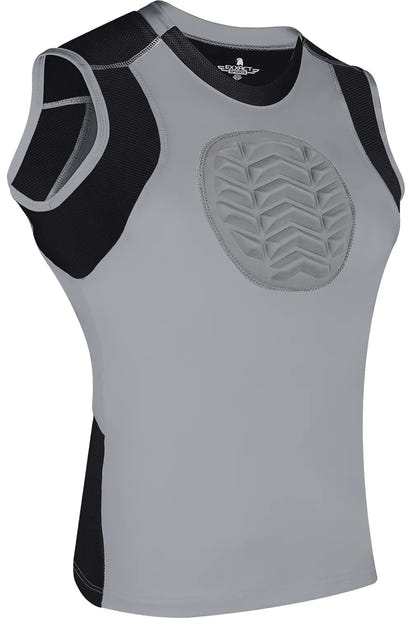 Youth Boys Baseball Chest Protector For Sternum Heart Protection (Gray)