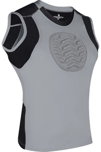 Youth Boys Baseball Chest Protector For Sternum Heart Protection (Gray)