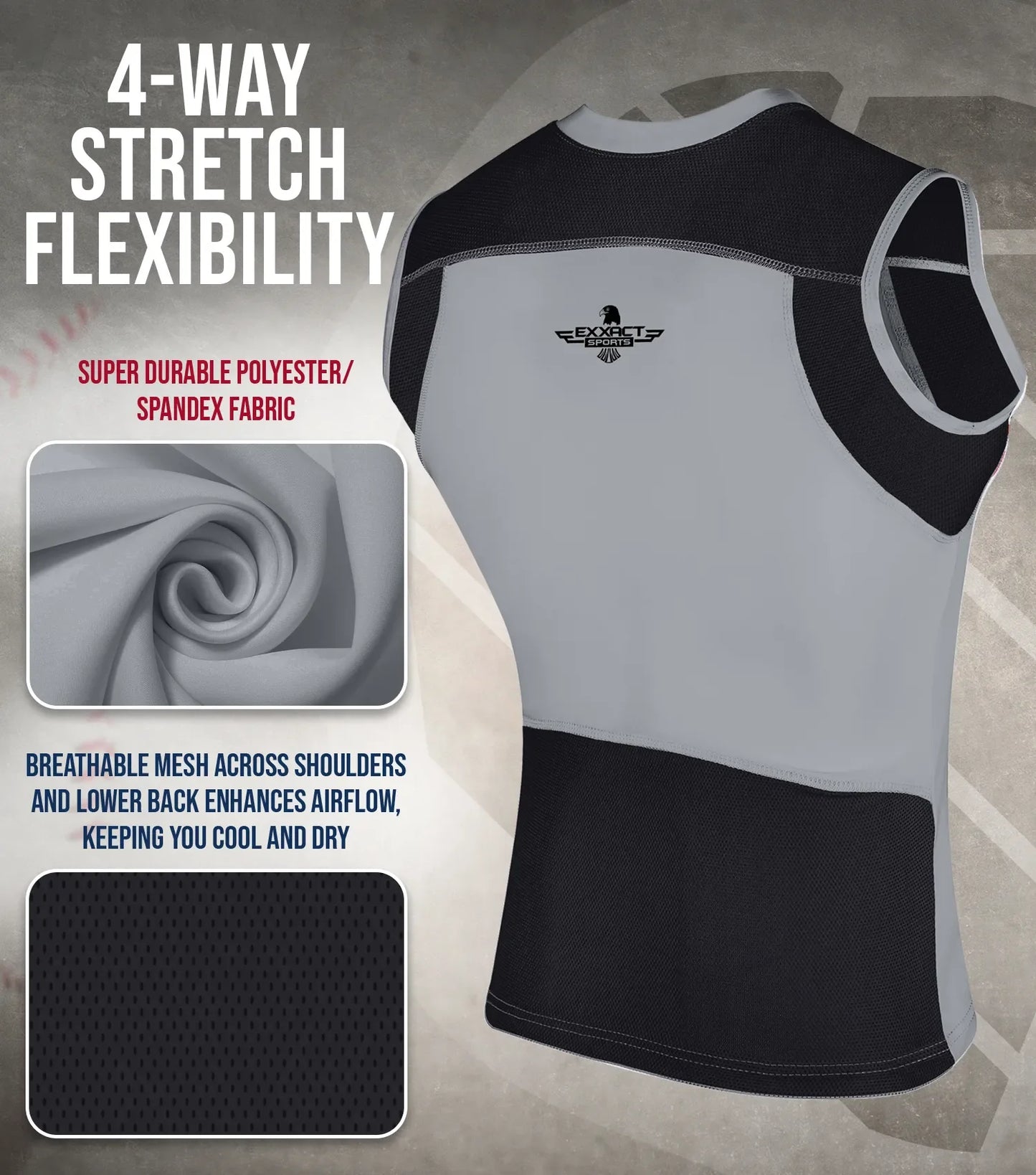 Youth Boys Baseball Chest Protector For Sternum Heart Protection (Gray)