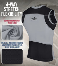 Youth Boys Baseball Chest Protector For Sternum Heart Protection (Gray)