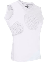 Youth Boys Baseball Chest & Rip Protector For Sternum Heart Protection (White)