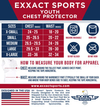 Youth Boys Baseball Chest & Rip Protector For Sternum Heart Protection (White)