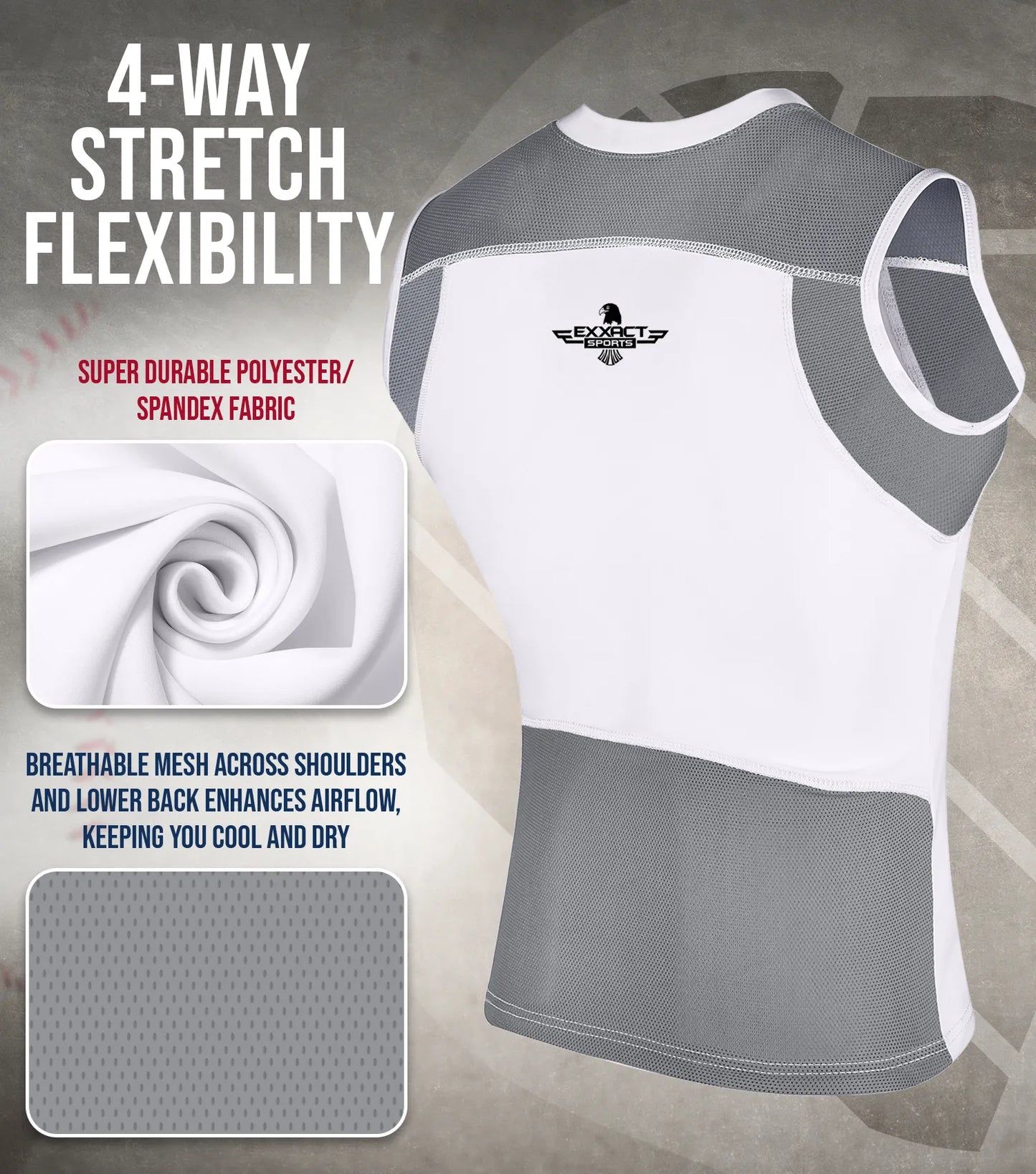 Youth Boys Baseball Chest Protector For Sternum Heart Protection (White)