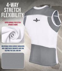 Youth Boys Baseball Chest Protector For Sternum Heart Protection (White)