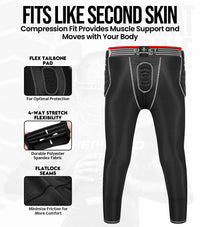 Men's Combat 7-Pads Compression Pant (Black)