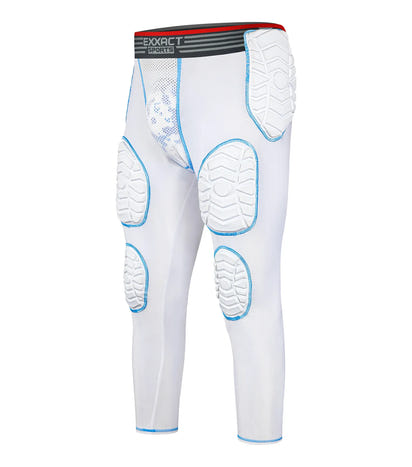 Men's Combat 7-Pads Compression Pant (White)