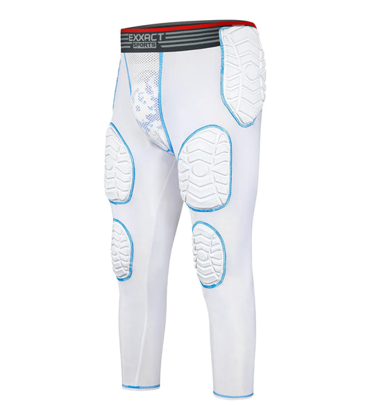 Men's Combat 7-Pads Compression Pant (White)