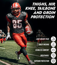 Combat 7 Pads Men's Football Girdle with Cup Pocket (Adult)