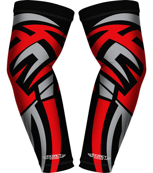 Compression Arm Sleeves for Mens & Womens Youth & Adult - (1 Pair) Black Tattoo