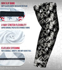 Compression Arm Sleeves for Mens & Womens Youth & Adult - (1 Pair) Black Camo
