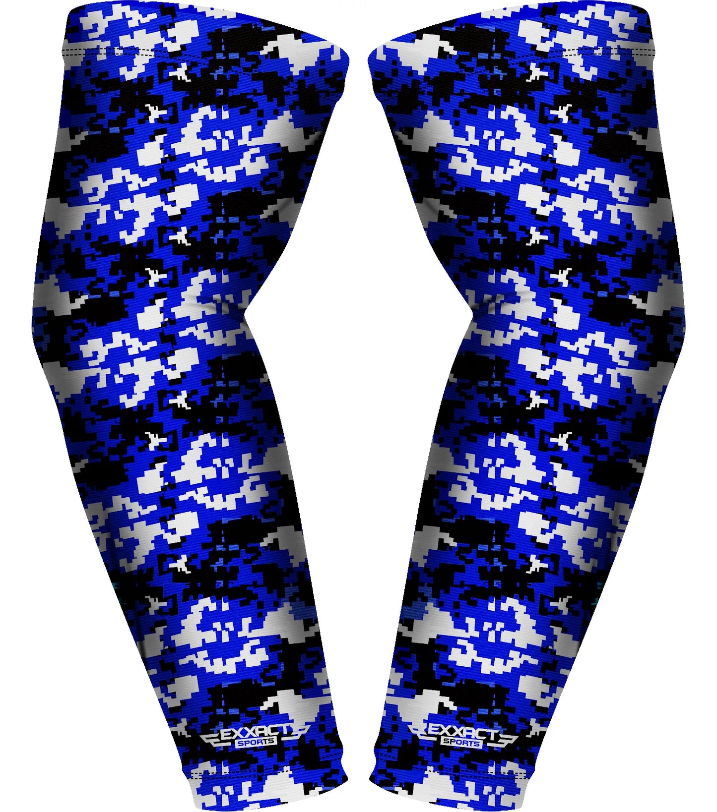 Compression Arm Sleeves for Mens & Womens Youth & Adult - (1 Pair) Blue Camo