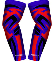 Compression Arm Sleeves for Mens & Womens Youth & Adult - (1 Pair) Royal Blue Tattoo