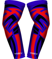 Compression Arm Sleeves for Mens & Womens Youth & Adult - (1 Pair) Royal Blue Tattoo