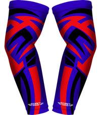 Compression Arm Sleeves for Mens & Womens Youth & Adult - (1 Pair) Royal Blue Tattoo