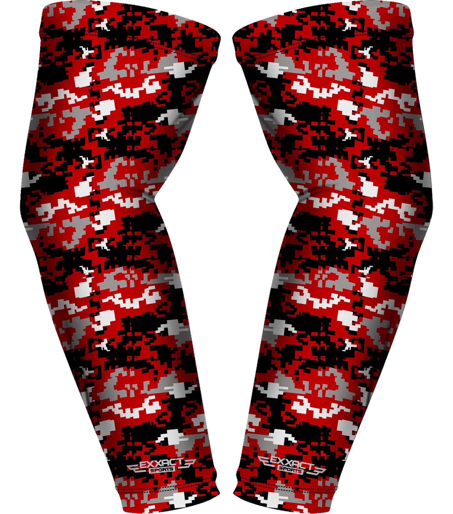 Compression Arm Sleeves for Mens & Womens Youth & Adult - (1 Pair) Red Camo