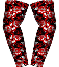Compression Arm Sleeves for Mens & Womens Youth & Adult - (1 Pair) Red Camo