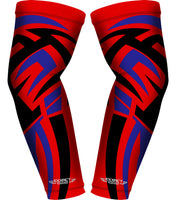 Compression Arm Sleeves for Mens & Womens Youth & Adult - (1 Pair) Red Tattoo