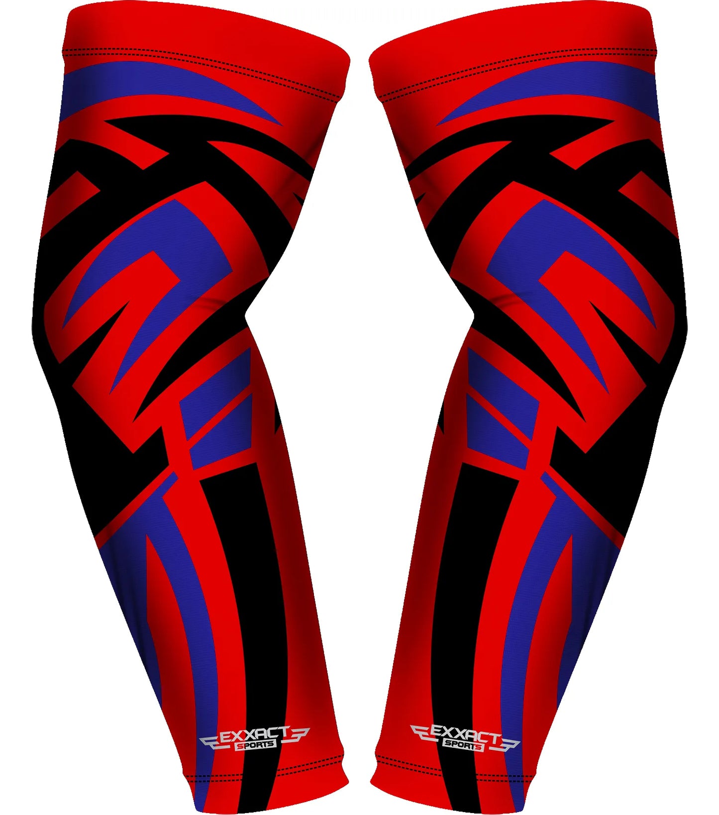 Compression Arm Sleeves for Mens & Womens Youth & Adult - (1 Pair) Red Tattoo