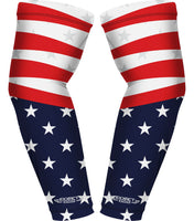 Compression Arm Sleeves for Mens & Womens Youth & Adult - (1 Pair) USA Flag