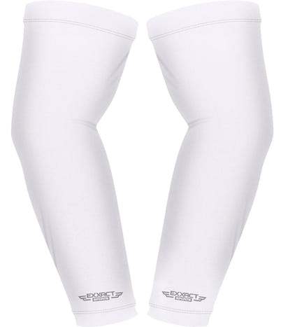 Compression Arm Sleeves for Mens & Womens Youth & Adult - (1 Pair) White