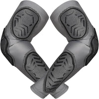 Compression 3-Padded Arm Sleeve , Football & Baseball 1 Pair (Gray)