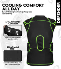 Defender 5 Pads Boys Football Compression Shirt Black (Youth)