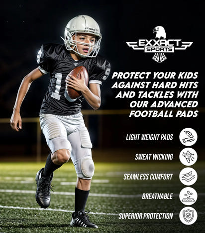 Defender 5 Pads Boys Football Compression Shirt White (Youth)