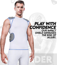 Defender 5 Pads Men's Football Compression Shirt Black (Adult)