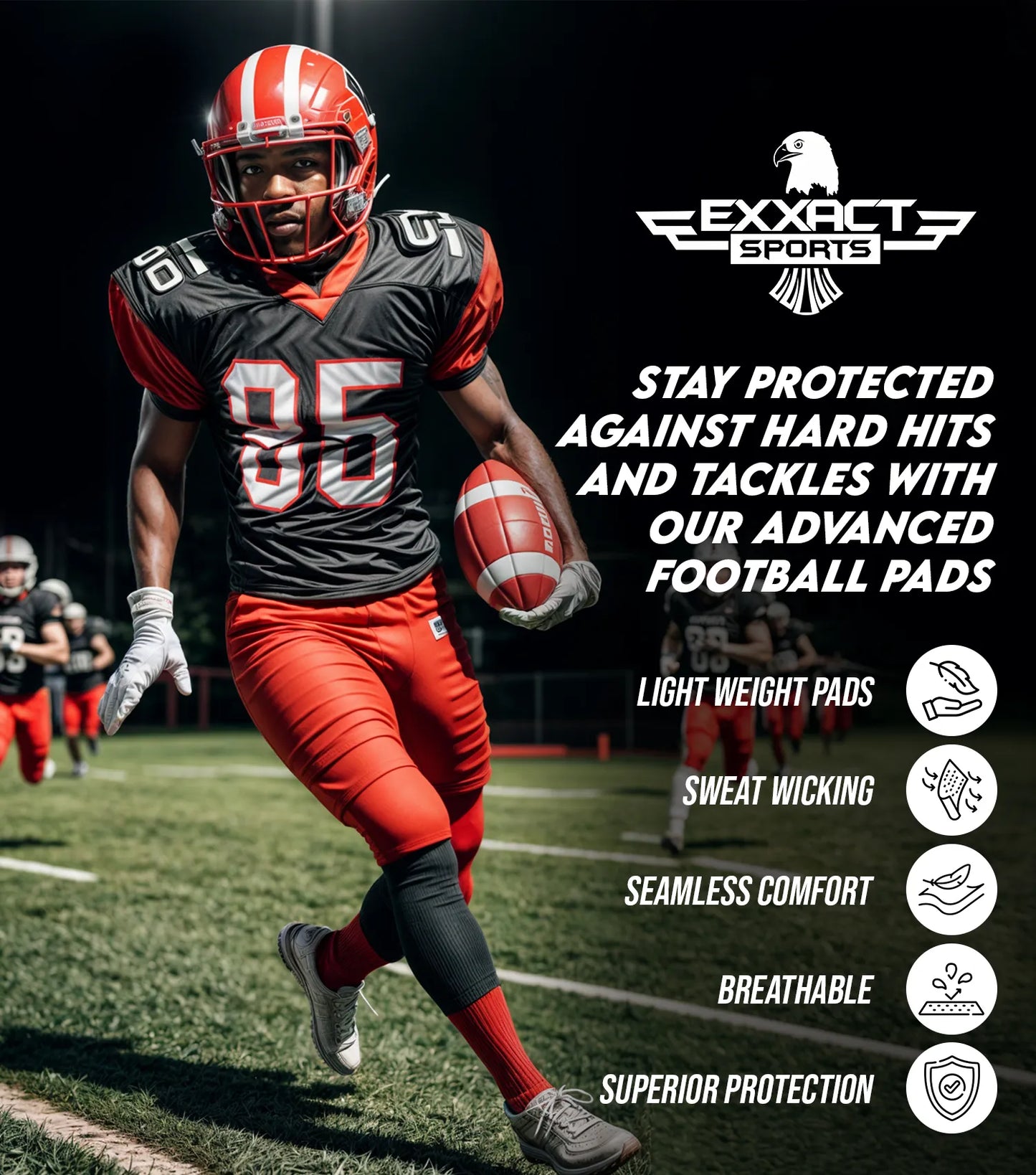 Defender 5 Pads Men's Football Compression Shirt (Adult)