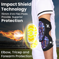 Defender Plus Baseball Elbow Guard with Adjustable Straps (Lazer)
