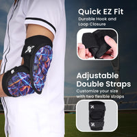 Defender Plus Baseball Elbow Guard with Adjustable Straps (Lazer)