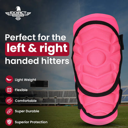 Defender Plus Baseball Elbow Guard with Adjustable Straps (Pink)
