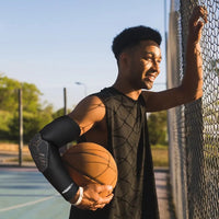 Elbow Pad Mens & Boys Compression Arm Sleeve 1 Pair (Youth, Adult)