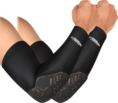 Elbow Pad Mens & Boys Compression Arm Sleeve 1 Pair (Youth, Adult)
