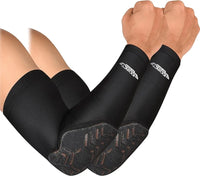 Elbow Pad Mens & Boys Compression Arm Sleeve 1 Pair (Youth, Adult)