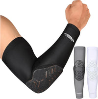 Elbow Pad Mens & Boys Compression Arm Sleeve 1 Pair (Youth, Adult)