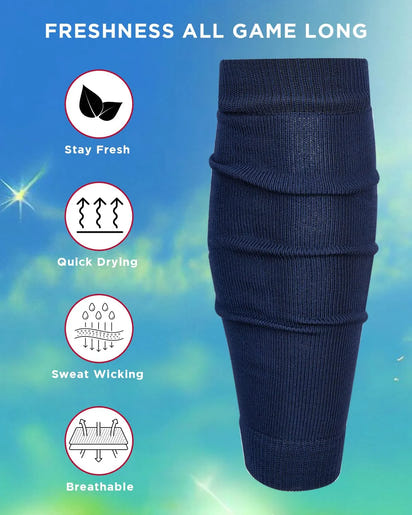 Football Leg Sleeves Men's & Boys (1 Pair) Navy