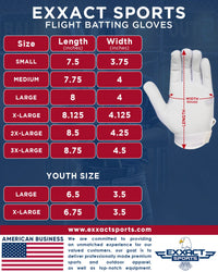 Flight Baseball Batting Gloves For Youth & Adult (Blue)