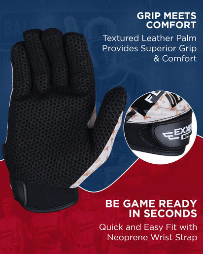 Flight Baseball Batting Gloves For Youth & Adult (Desert Camo)