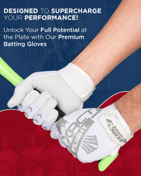 Flight Baseball Batting Gloves For Youth & Adult (Red)