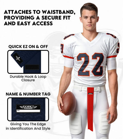 Streamer Football Towel with Hook & Loop Fastener (Navy)