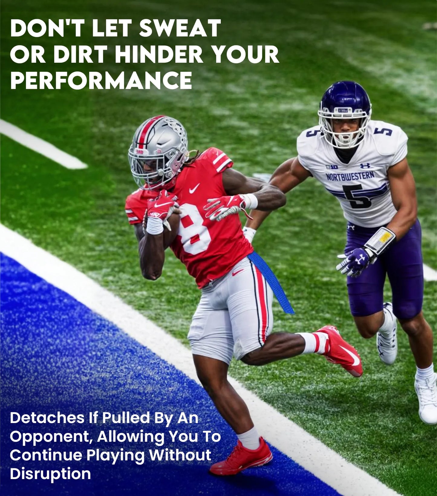 Streamer Football Towel with Hook & Loop Fastener (Orange)