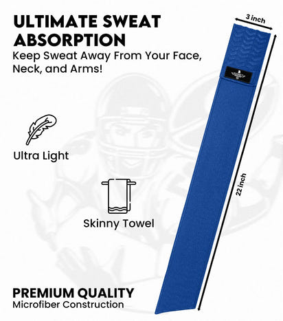 Streamer Football Towel with Hook & Loop Fastener (Royal Blue)