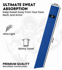 Streamer Football Towel with Hook & Loop Fastener (Royal Blue)