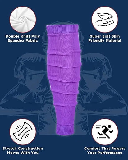 Football Leg Sleeves Men's & Boys (1 Pair) Purple