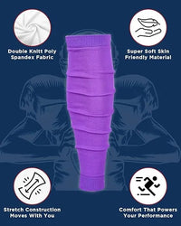 Football Leg Sleeves Men's & Boys (1 Pair) Purple