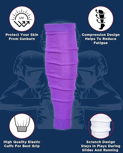 Football Leg Sleeves Men's & Boys (1 Pair) Purple