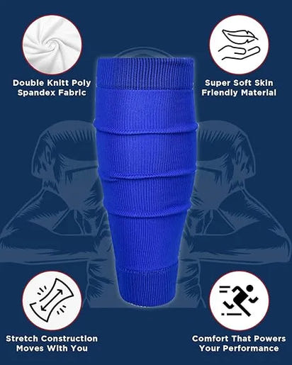 Football Leg Sleeves Men's & Boys (1 Pair) Royal Blue