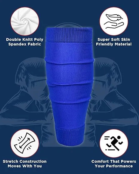 Football Leg Sleeves Men's & Boys (1 Pair) Royal Blue